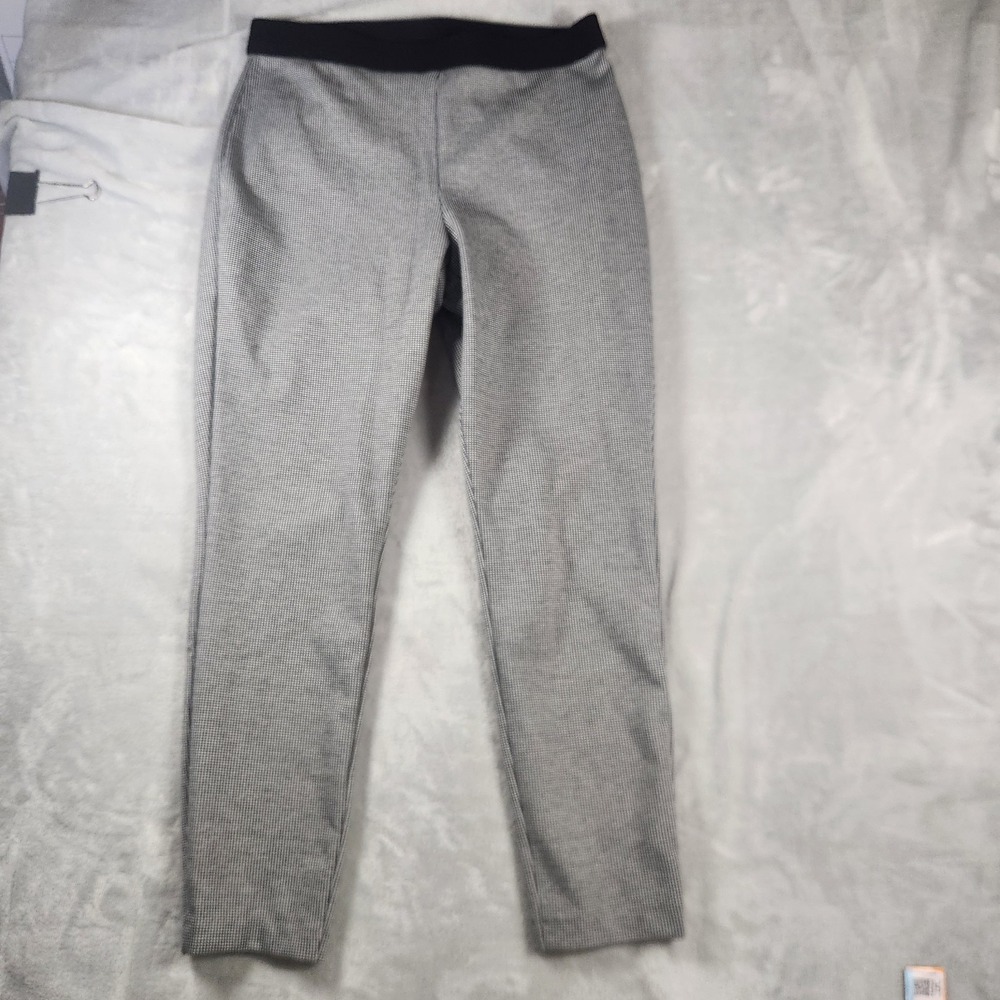 Talbots Soho Ankle Pants Women's 10P Petite Charcoal Grey Ponte Knit Pull On